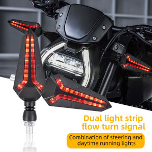 Motorcycle LED Turn Signal Light Sequential Flowing Flash Indicator Lights Arrows Amber DRL Lamp 12V 10mm For Honda For Yamaha