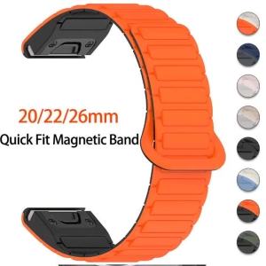 Dây Đeo Đồng Hồ Thông Minh QuickFit Silicone Từ Tính Tương Thích Với Garmin Fenix 8 7X 7 7S 5X 5S Plus 3HR - 20mm 22mm 26mm