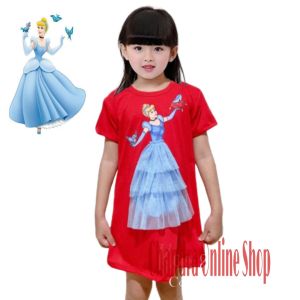 Daster Dress Anak Perempuan Gambar Cinderella / Dress Anak Perempuan / Baju Anak Perempuan / Dress