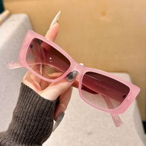 JN IMPRESSION New Full Small Square Frame Anti-ultraviolet Sunglasses Trendy Leopard Print Sunshade Disco Sunglasses