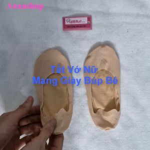 Tất vớ nữ mang giày búp bê vải lụa băng vô hình chống trượt đàn hồi cao (MS 13017) Anna Shop