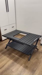 Bàn hợp kim nhôm hai tầng cc thể tháo rời Blackdog CBD2450JJ011