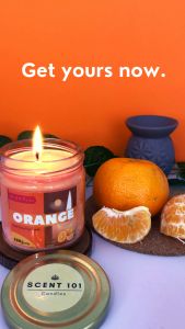ORANGE / Soy Wax Scented Candle / 200 Grams / Scent 101