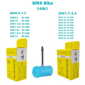 GUSTAVO TPU Tube BMX Bike Folding Bicycle  Inner Tube 20X0.9-1.5/20X1.75-2.5 (406) 45mm 65mm Length French Valve
