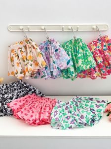 Trendy Girls Flower Short Pants