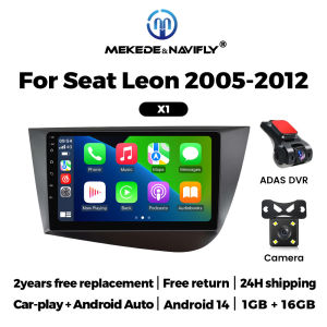 Wireless Carplay Car Radio 2G+32G For Seat Leon 2 MK2 2005 2006 2007 2008-2012 Android 14 Navigation GPS Multimedia Video Player