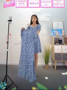 Fashion Floral Dress Platycodon Grandiflora French Skirt Female Summer Dress 2024 New Female Long Skirt