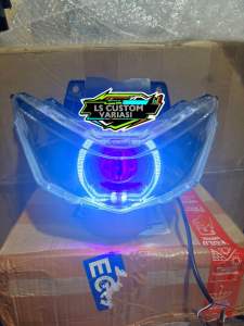 Reflektor plus muka Beat deluxe  2020-2023 set Biled Biled 45 inci devil super kece super terang kualitas Terbaik joss