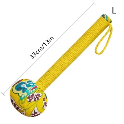 HNKMP | 26/33cm Long-Handled Wormwood Massage Hammer - Manual Full Body & Back Relief Stress Reduction For Lymphatic Drainage
