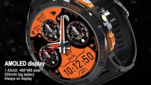 LIGE | LIGE New GPS track Smart Watch Men 466*466 AMLOED Screen 530mAh Battery Outdoor Compass LED Flashlight Bluetooth call Smartwatch