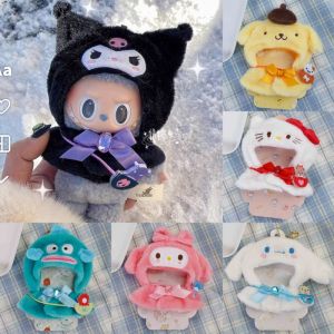 New Hot Labubu Cape Skirt Suit Sitting Party Labubu Hello Kitty Clothes The Monsters Vinyl Dolls Outfit Clothing Hat Accessories