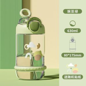 Cốc Nước Cốc Hút Cốc Đựng Nước Cho Trẻ Em Mới 2025 Cốc Nhựa Có Nắp Đậy Hình Chú Gấu Dễ Thương Cho Bé Gái Đi Học Mẫu Giáo