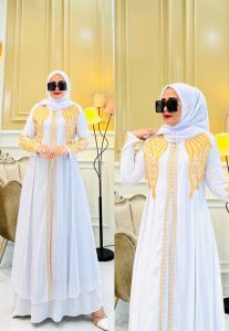[Abaya Islami] GAMIS ALUNA MEWAH ABAYA BORDIR DOUBLE CERUTY || GAMIS TERBARU SUPER NYAMAN