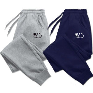 Mens Smile Printed Sports Pants Comfortable Casual Pants Slow Running Pants Casual Loose Sports Fitness Multi functional Pants