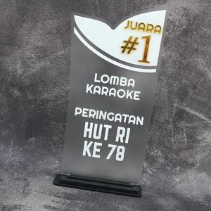 Tropi Plakat Trophy Lomba Kompetisi Hadiah Souvenir Wisuda Seminar Custom