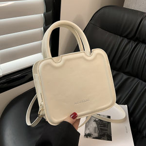 Fashionable INS Crossbody Bag for Women 2022 New Style Retro Handbag with Biscuits Pattern Shoulder Bag Soft Surface Zipper Closure