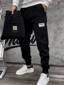 กางเกงวอร์มลำลองชาย ทรงสลิมฟิต ทรงหลวม ทรงเข้ารูป กางเกงขายาวเอวยางยืด ทรงเข้ารูป ฤดูใบไม้ร่วง 2024 กางเกงขายาวลำลอง