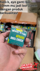 SOLID Kepala Bor Keyless Tanpa Kunci 13 mm x 3/8 inch Drill Chuck Berkualitas UKURAN KHUSUS BOR 10MM