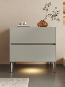 Simplified Smart Bedside Table With Wireless Charging Induction Light