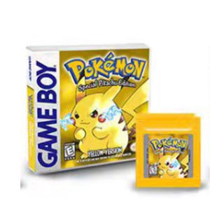 Takara Tomy | Multilingual Version pokémon cards Series Crystal Gold Blue Green Red Silver Yellow Battery Save Boxed Game Cartridge for GBC