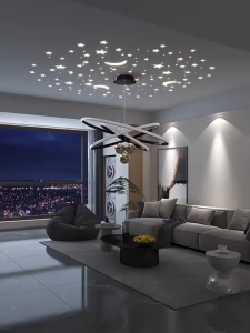 Lampu Gantung Nordic Restoran Lampu Bar Meja Makan Ruang Makan Modern Lampu Hias Langit-langit Tinggi Lampu Gantung Kristal Ruang Tamu Ruang