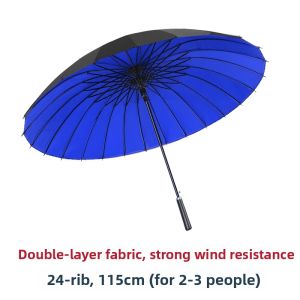 Automatic 24-rib Dual Layer Business Umbrella for Both Genders