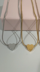 สร้อยคอจี้หัวใจใหญ่ งานสแตนเลสแท้ ❌ไม่ลอกไม่ดำ✅ใส่อาบน้ำได้ (พร้อมกล่องของขวัญ)