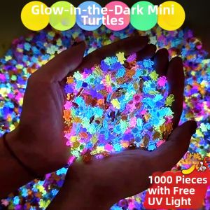 FUMENGLAN | Glow-in-the-Dark Colorful Pair Mini Turtle Toy
