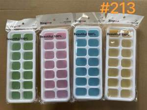 Silicone Ice Cube Tray Mold with Clear Cover Maker Freezer Kitchen Baby Food Maker Tray