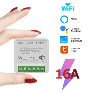 16A ZigBee WiFi Smart Switch Breaker Relay 220V 110V 2-Way Control Tuya Smart Life APP Control Support Alexa Google Assistant
