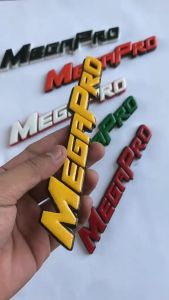 Emblem Motor Megapro Variasi Timbul 3D: Aksesoris Motor Resin Berkualitas