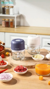Ecentio Mini Chopper Portable Rechargeable Blender Kaca Multifungsi 250ml Cocok MPASI