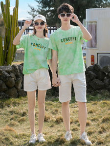 Couples Summer Fashion Short Sleeve T-shirts Casual Sports Wear Group Activity Spring Outing Trendy Leisure Matching Set
