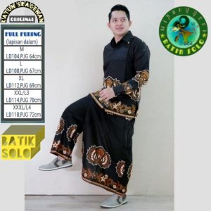 Baju Batik Pria Dewasa Batik Pria Lengan Panjang Lengan pendek Setelan Sarung Celana Batik Pria Murah Terbaru Casual Formal Full Furing Promo Batik Wisanggeni Solo Motif Gordo Hitam