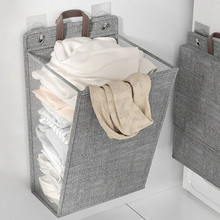 Wall Hanging Clothes Organizer Bag Large Capacity Laundry Basket