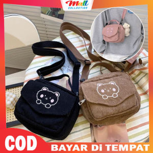 MALL Tas Selempang Wanita Korean Look Cute Corduroy SLing Bag Perempuan Tas Tangan Bahu BAG0