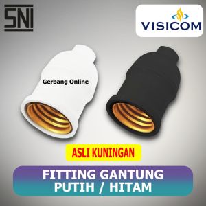 Fitting Lampu Gantung E27 VISICOM Fiting Gantung E 27 HIAS HITAM PUTIH