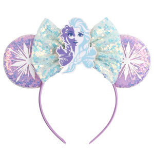 2025 Disney Minnie Mouse Ear Headband Holiday Party Frozen Bow Hairband COSTUME Headband Cosplay Plush Adult/Kids Headband Gift