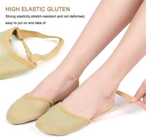 INEOO Ballet Dance Shoes Toe Pads 1 Pair Elastic Toe Pouches Pad Soft Toe Cap Cover Toe Protectors Anti-Slip Half Sole Ballet Pointe Shoes Socks Half Toe Shoe Sole Socks
