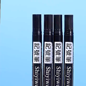 spidol permanen Marker ukuran 1.5mm 8PCS Permanen Tahan Air Alat Tulis Spidol Cepat Kering Tinta Minyak Hitam Tidak Pudar