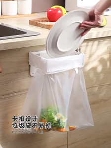 SAVE Foldable Garbage Bag Hanger Plastic Bag Holder Household Trash Bag Rubbish Bag Hook Towel Hanger Basin Holder HK01