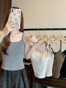 Emily Clud Pure Desire Style Sports เสื้อสายเดี่ยว เสื้อกล้าม ผู้หญิง เสื้อชั้นในแจ๊กเก็ตเปลือย เสื้อกั๊ก มีแผ่นรองหน้าอก ฤดูร้อน แฟชั่น