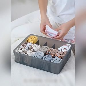 Hộp đựng quần áo ba trong một đa năng nhỏ gọn và tiện lợi hộp đựng đồ lót gia dụng