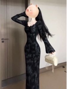 CHANGTONG | Elegant Retro Off-shoulder Pencil Dress