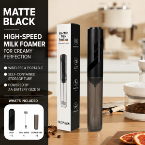 Máy Đánh Bọt Sữa Điện Không Dây Một Đầu Cầm Tay Mini Di Động Kèm Bao Đựng Dụng Cụ Trộn Thực Phẩm Nhà Bếp Cần Thiết