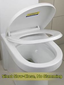 Soft Close Toilet Seat Cover Quiet Slow Closing Universal Fit Easy Install Quick Release Durable Toilet Bowl Seat Replacement Penutup Tandas