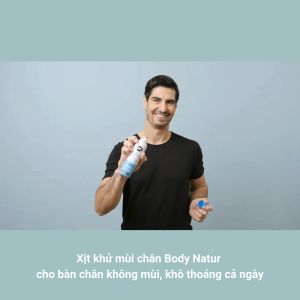 Xịt khử mùi chân Body Natur Deodorant Feet Dry Effect Foot Antiperspirant 150ml