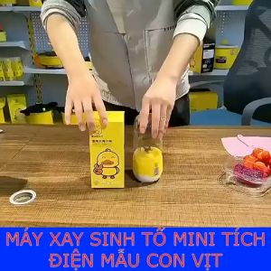 MÁY XAY SINH TỐ MINI TÍCH ĐIỆN VỊT VÀNG