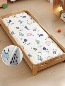 ที่นอนเด็กอนุบาล ที่นอนแบบต่อได้ ผ้าฝ้าย น้ำหนักเบา ทนทาน ขนาดเล็ก สำหรับเด็ก วัสดุโพลีเอสเตอร์ เหมาะกับการนอนกลางวัน