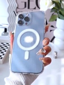 Mag Charge Case Transparent Magnetic Case Clear Acrylic Phone Casing Magsafe Phone Cover Case For Phone 13